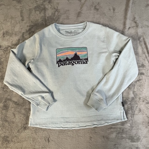 Patagonia Tops - Patagonia Sweatshirt Ridge Uprisal Crew Womens Medium Retro Blue Teal Regular